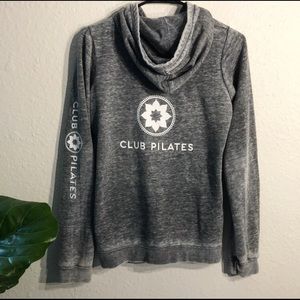 Club Pilates Grey Burnout Hoodie